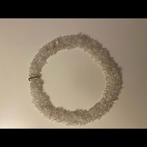 White stone choker necklace